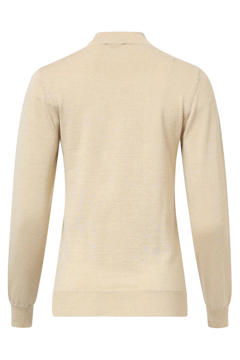 Smashed Lemon, WOMEN'S KNITTED TOP WITH LUREX | SAND 25505