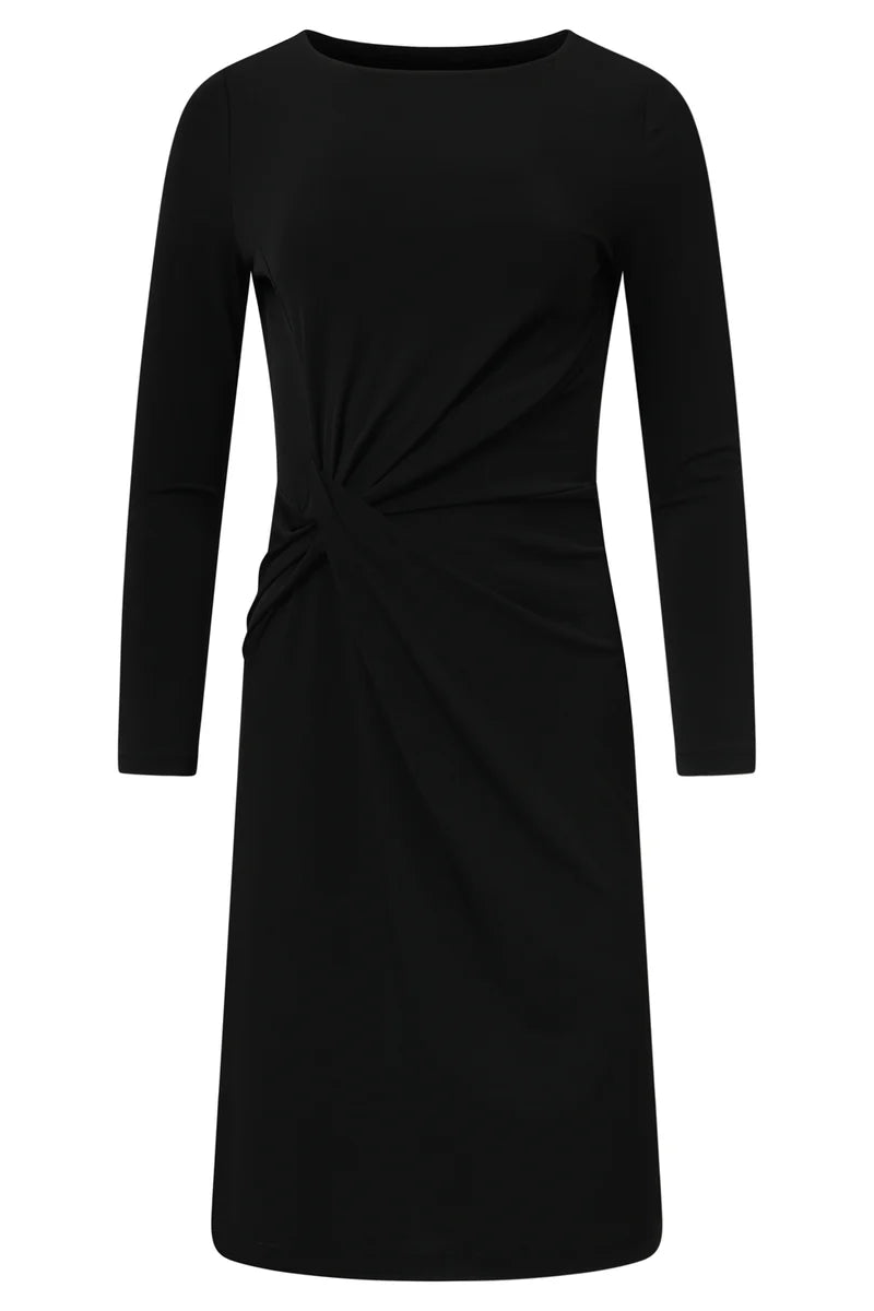 Smashed Lemon, BLACK FITTED ELEGANT DRESS | BLACK 25668