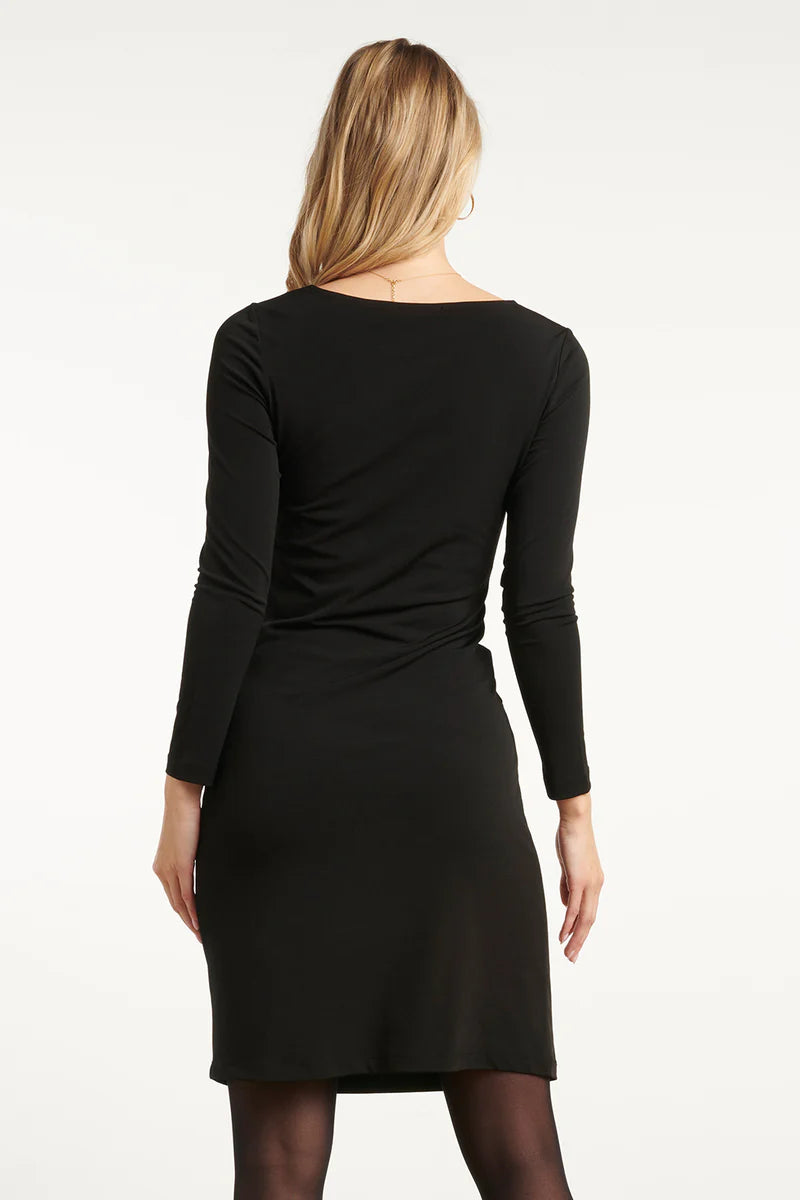 Smashed Lemon, BLACK FITTED ELEGANT DRESS | BLACK 25668
