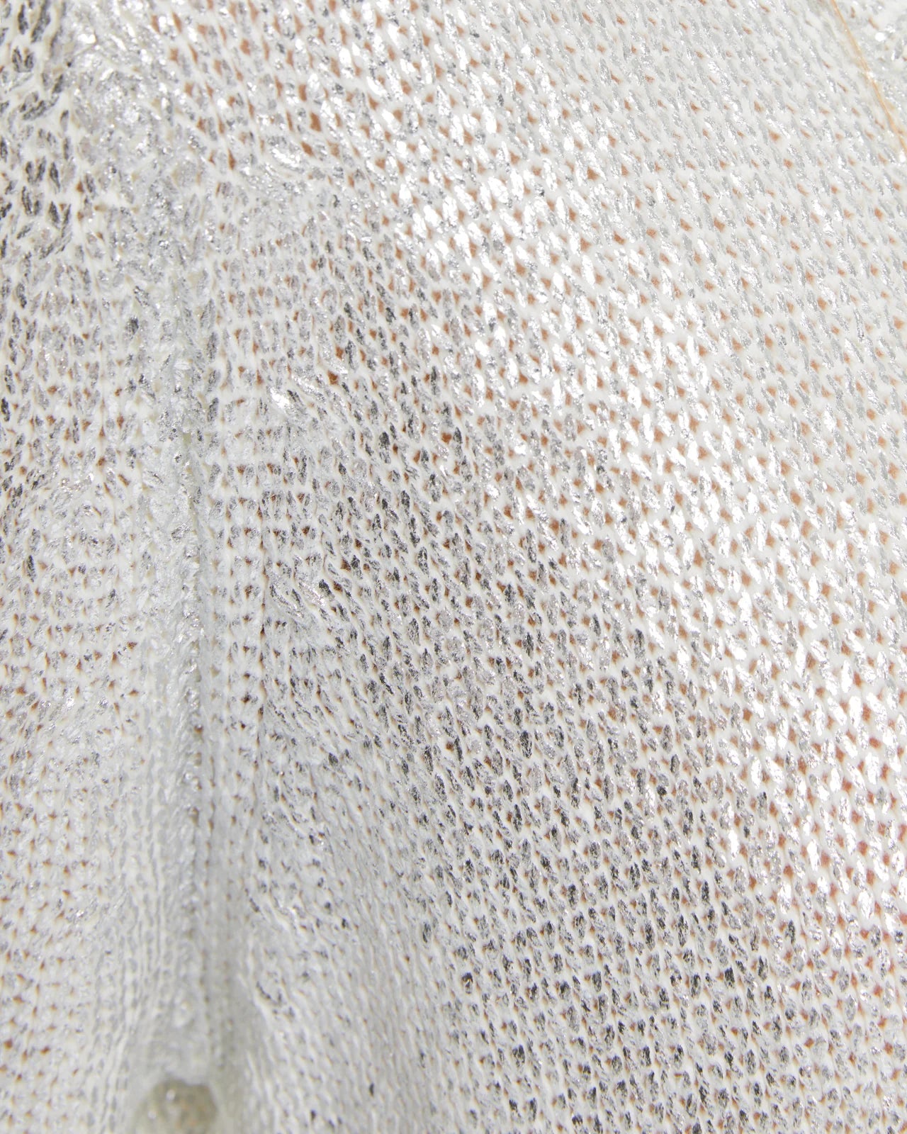 Andam, silver laminated V-neck sweater 6300
