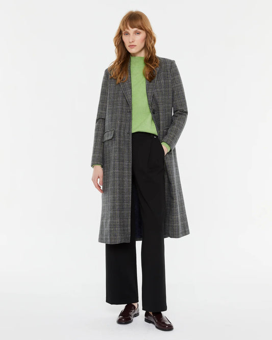 Andam, long plaid coat 7610