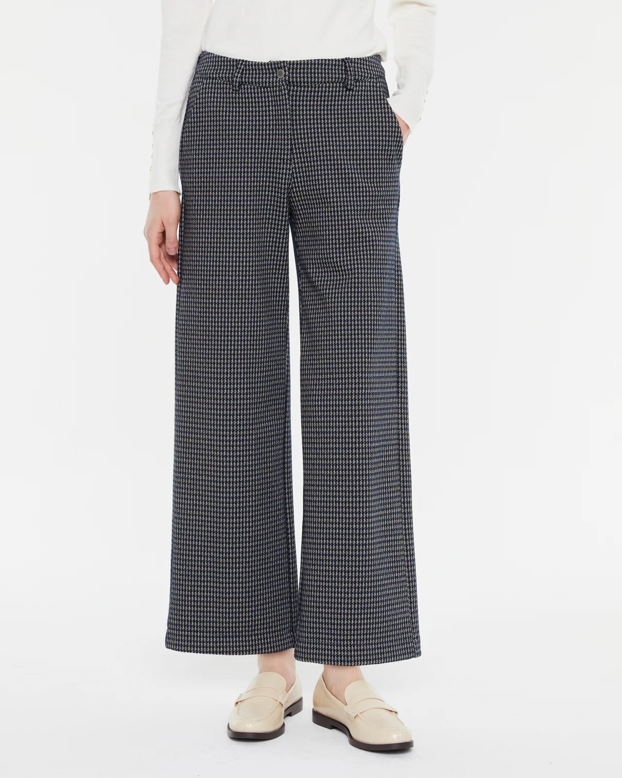 Andam, wide-leg ankle-length printed knit trousers 4621