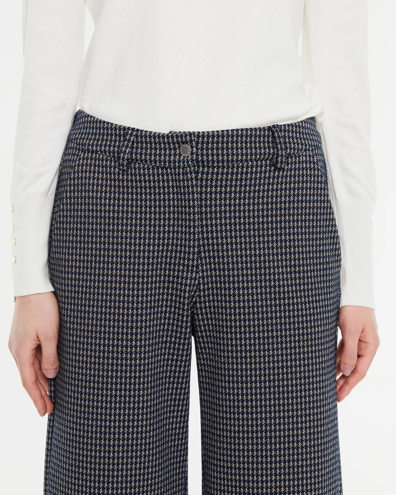 Andam, wide-leg ankle-length printed knit trousers 4621