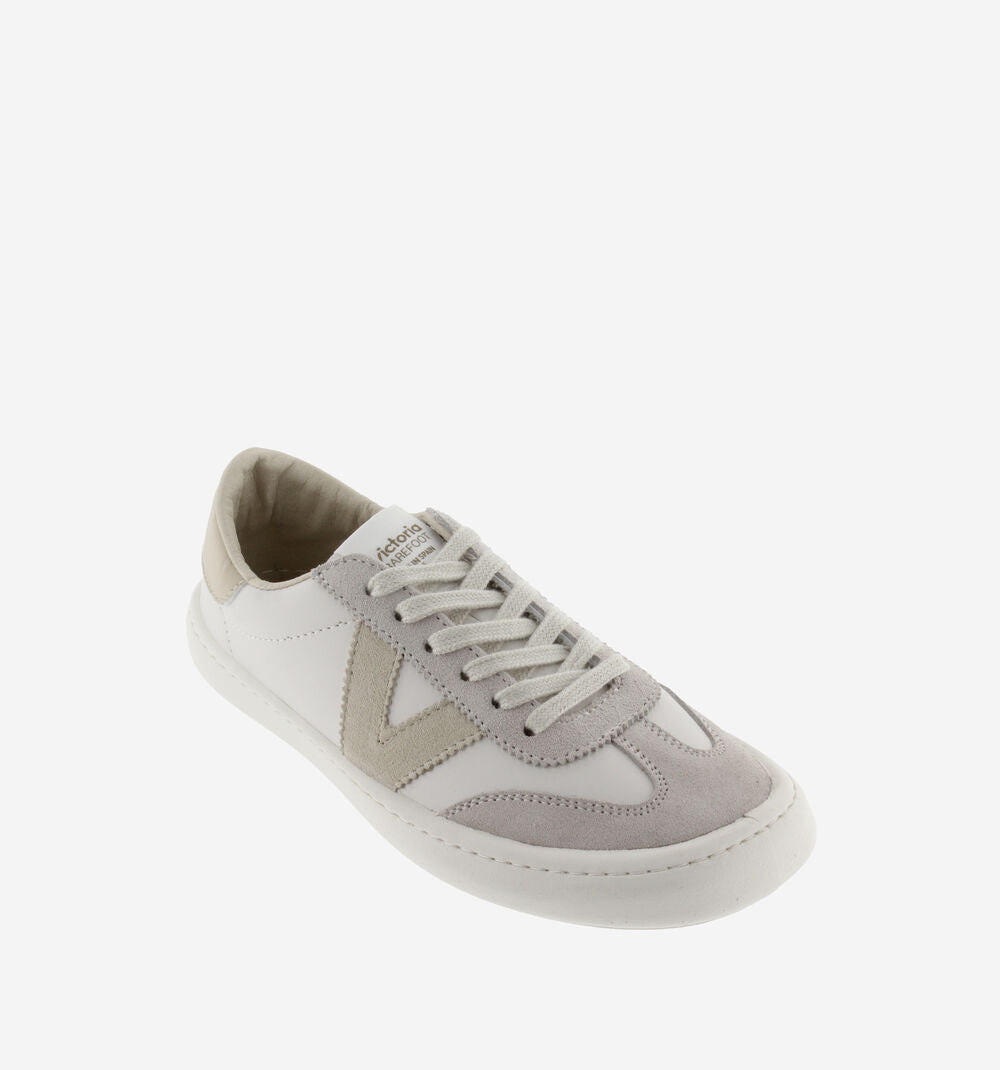 Victoria, OLMO BAREFOOT LEATHER EFFECT & SPLIT LEATHER Cream 1186100 Unisex barefoot trainers