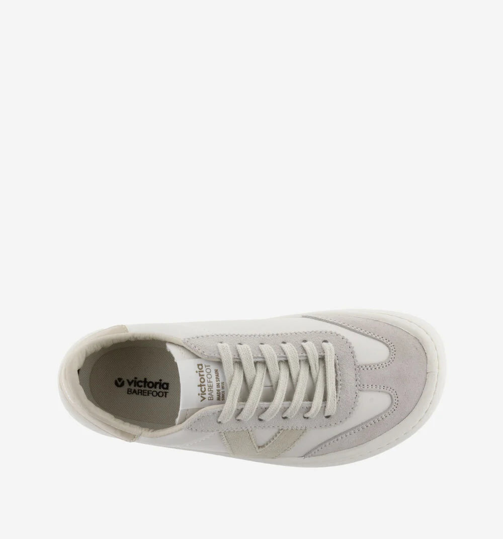 Victoria, OLMO BAREFOOT LEATHER EFFECT & SPLIT LEATHER Cream 1186100 Unisex barefoot trainers