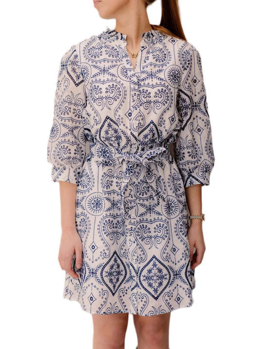 Smashed Lemon, Dress White Navy 26132