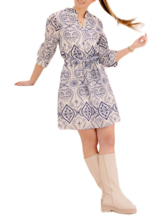 Smashed Lemon, Dress White Navy 26132