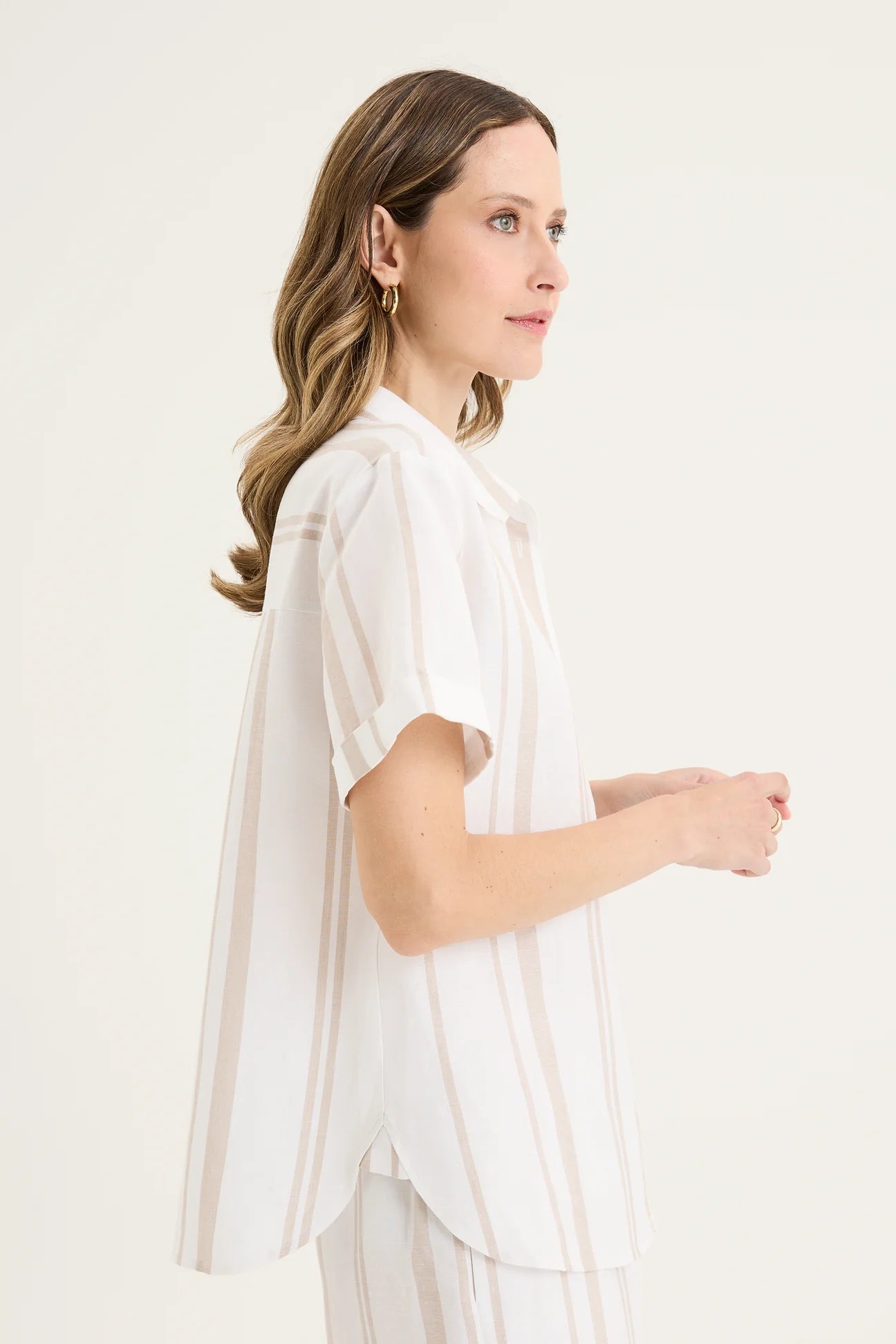Yarra Trail, Byron Shirt WHITE/TWINE