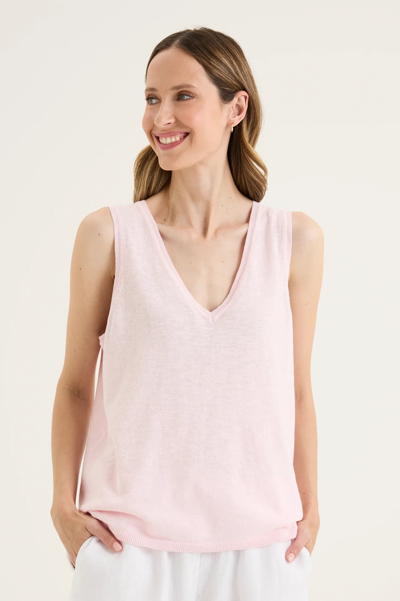 Yarra Trail, Knit Top ROSE