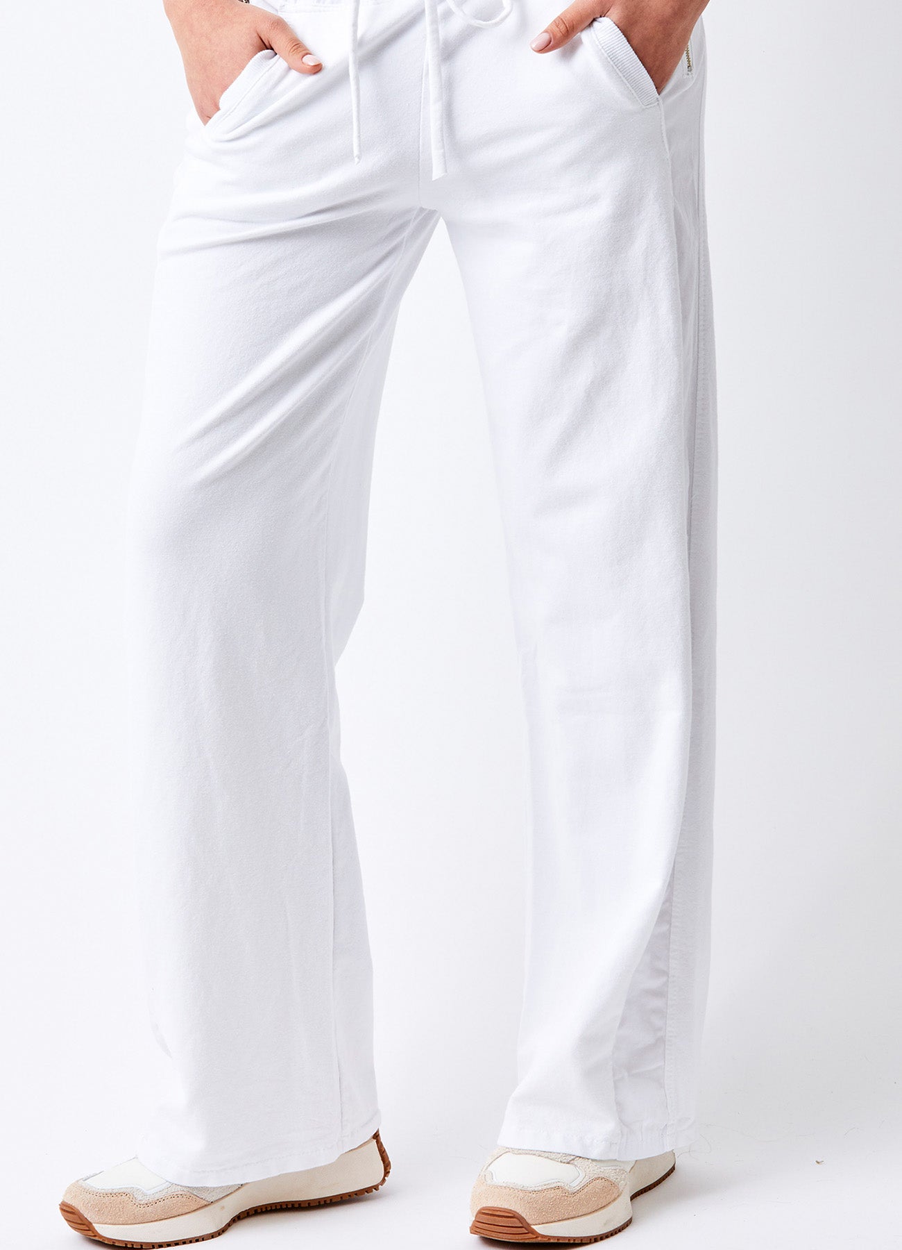 Suzy D, 153 ULTIMATE PALAZZO JOGGERS White