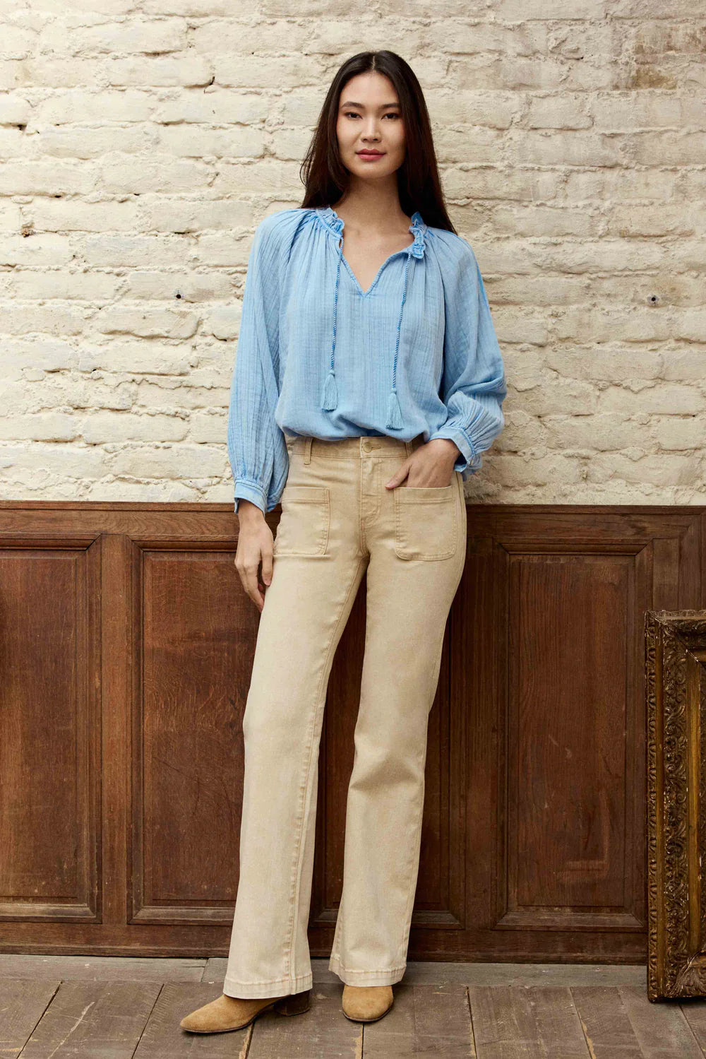 LPE, Sonny - Flare jeans Beige