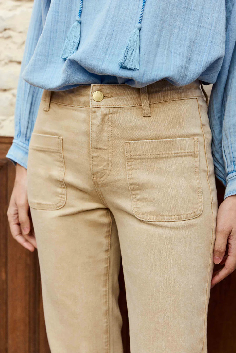 LPE, Sonny - Flare jeans Beige
