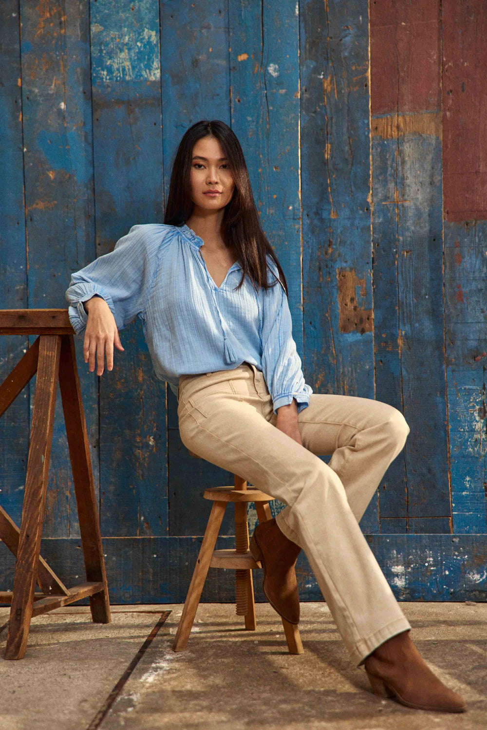 LPE, Sonny - Flare jeans Beige
