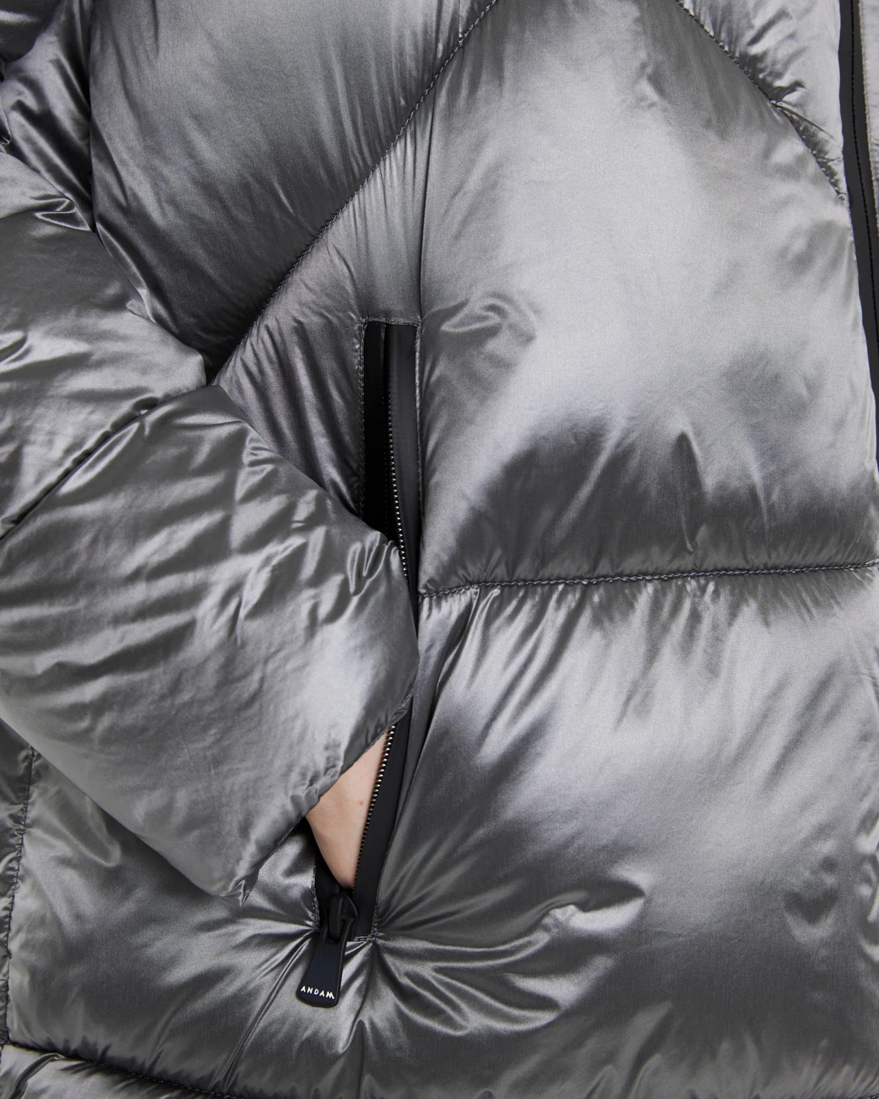 Andam, Long Parka Silver 7020
