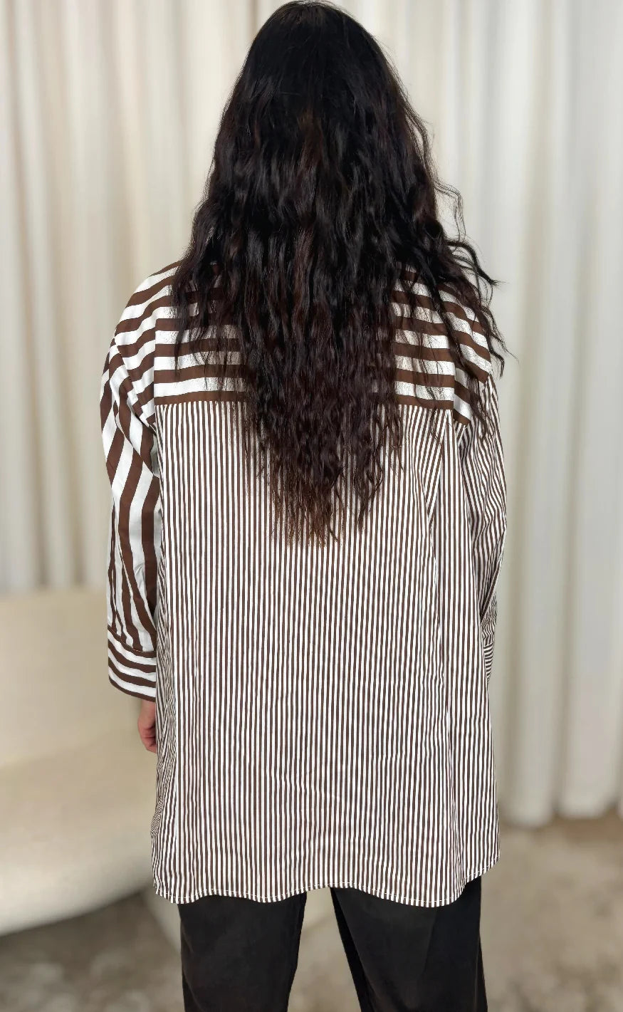 Marta, Birch Shirt Striped 258998