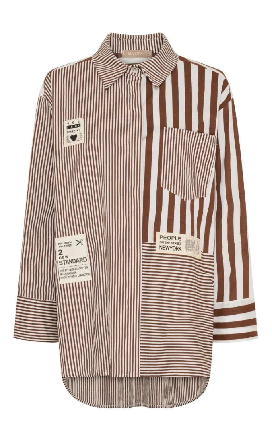 Marta, Birch Shirt Striped 258998