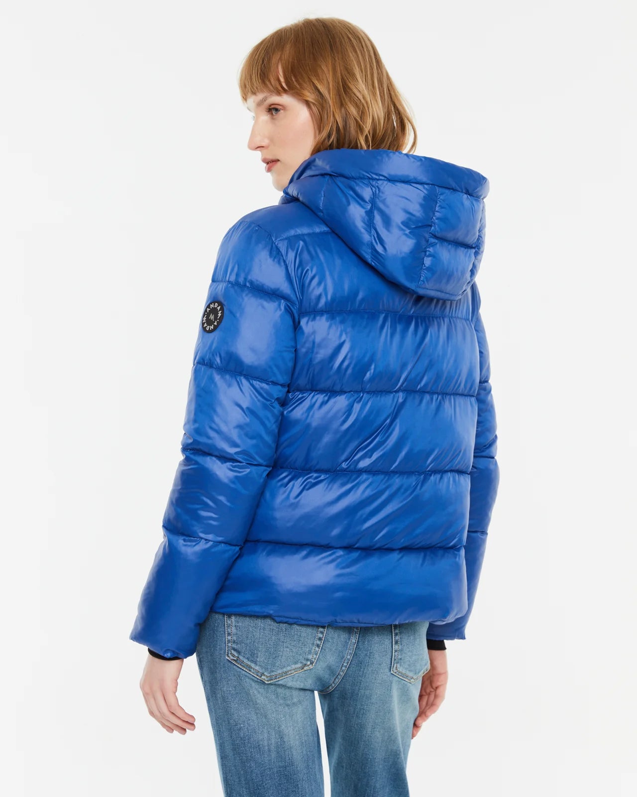 Andam, short parka with hood Blue 7011