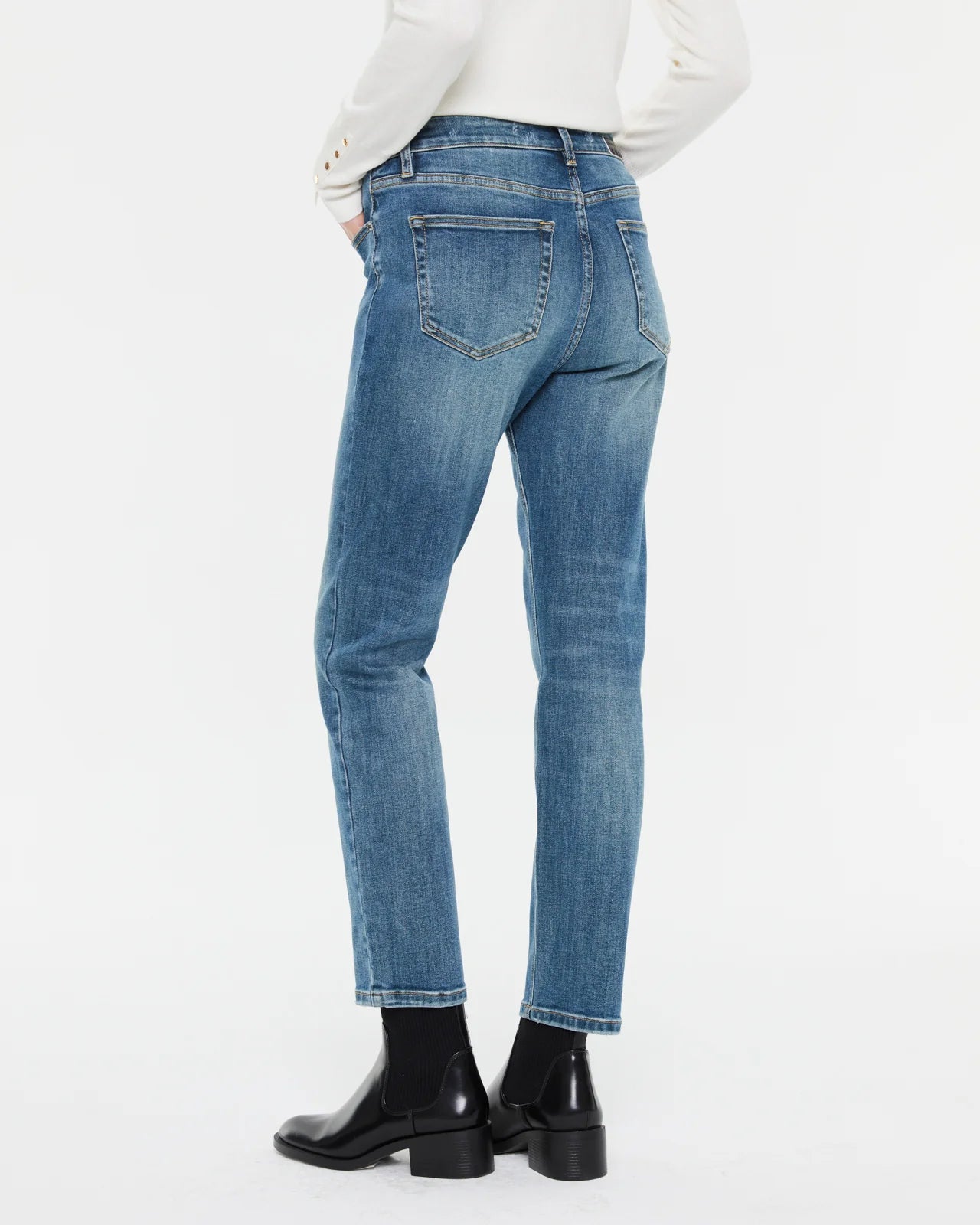 Andam, straight-leg jeans with a high waist Blue 4200