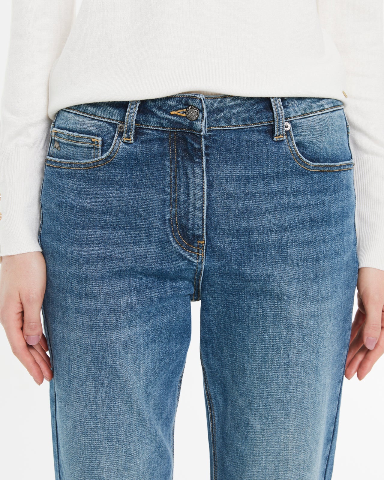 Andam, straight-leg jeans with a high waist Blue 4200
