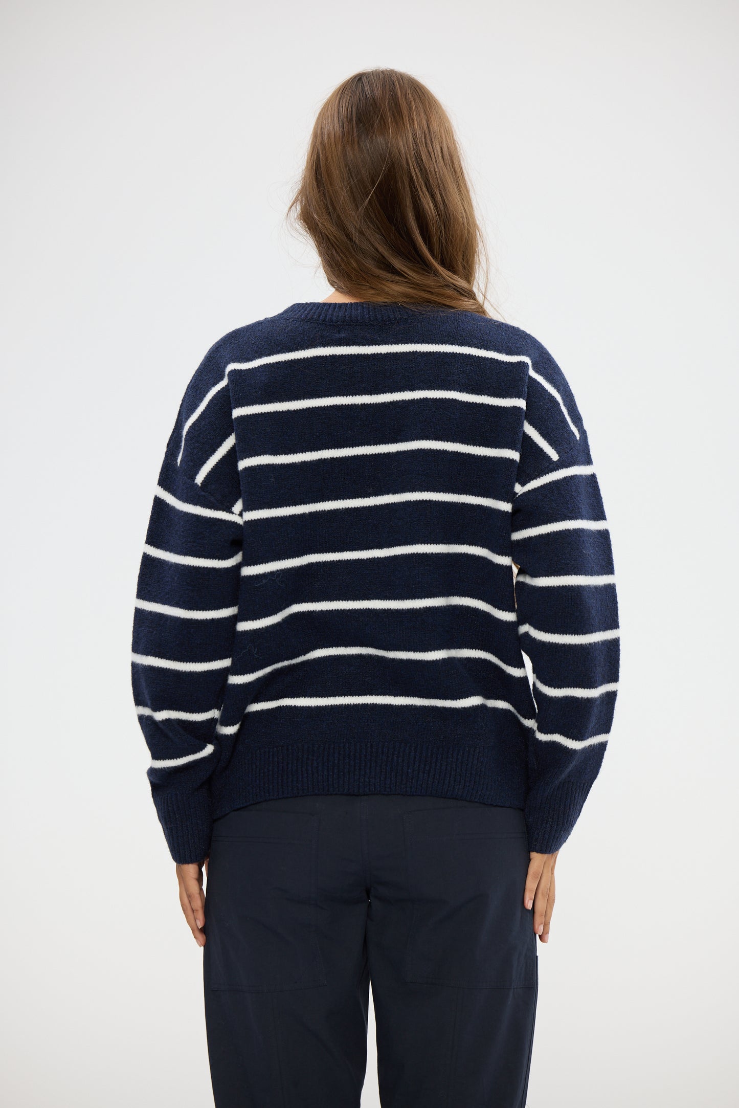 Holiday, Overboard Knit Navy stripe 26013-3
