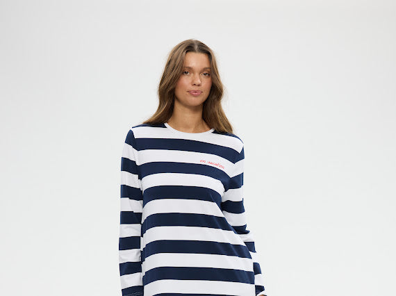 Holiday, Roam Tee Navy Stripe 26054-1