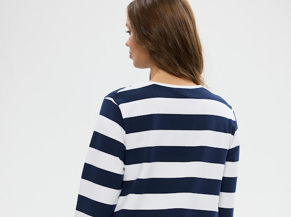 Holiday, Roam Tee Navy Stripe 26054-1