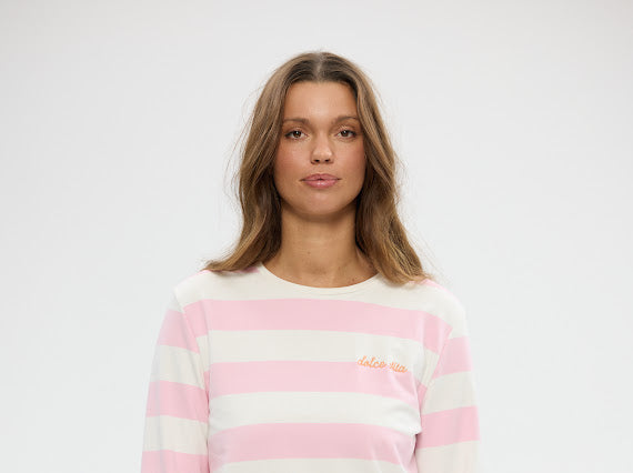 Holiday, Roam Tee Pink Stripe 26054-1