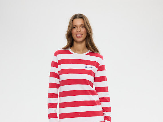 Holiday, Roam Tee Red Stripe 26054-1