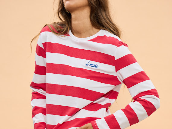Holiday, Roam Tee Red Stripe 26054-1