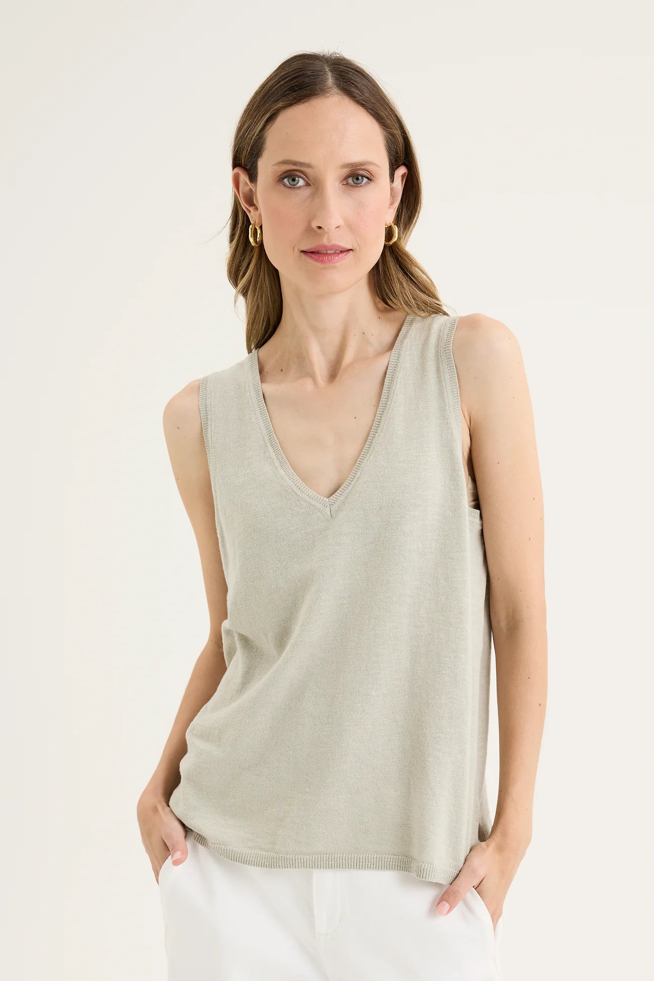 Yarra Trail, Knit Top ALOE