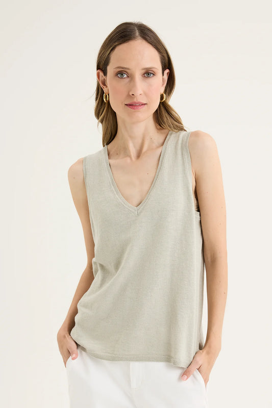 Yarra Trail, Knit Top ALOE
