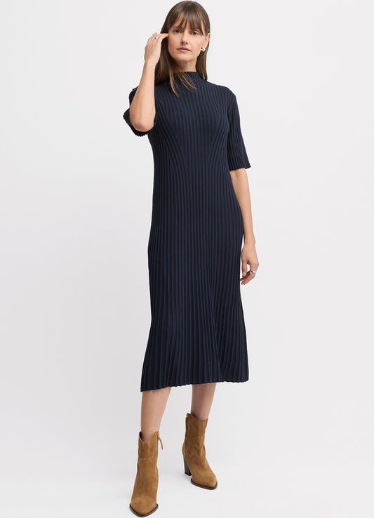 Yarra Trail, Oak knit dress navy 9669