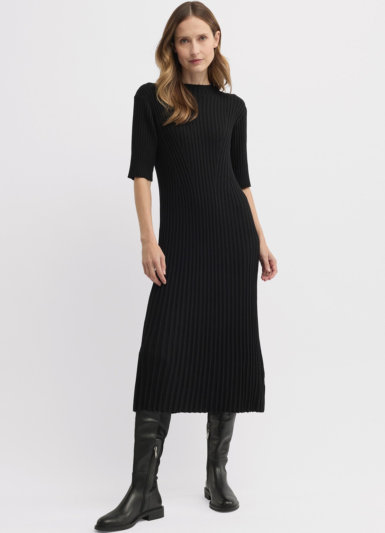 Yarra Trail, Oak knit dress black 9669
