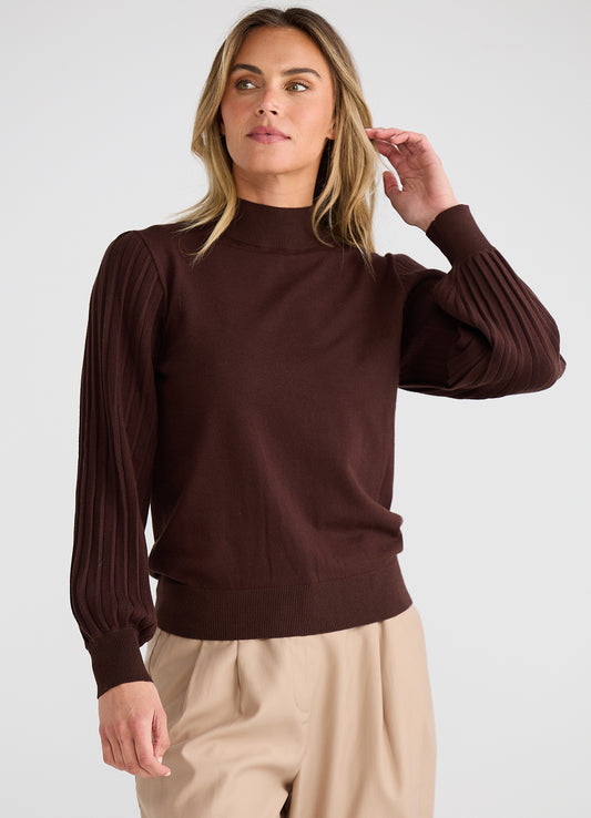 Brave + True, Briony Knit Chocolate 26033-1