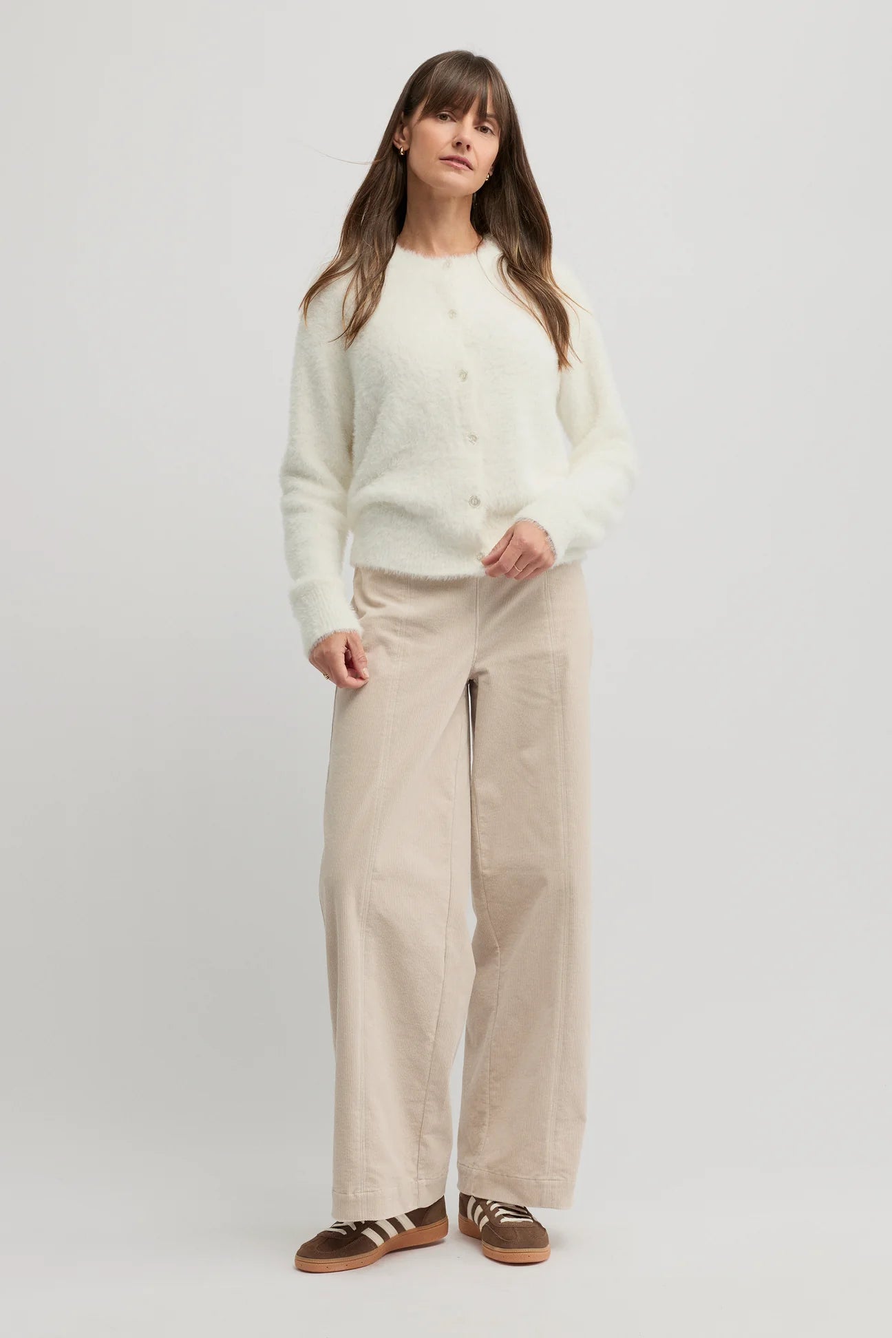 Yarra Trail, Hearth Cardi Ecru 7764