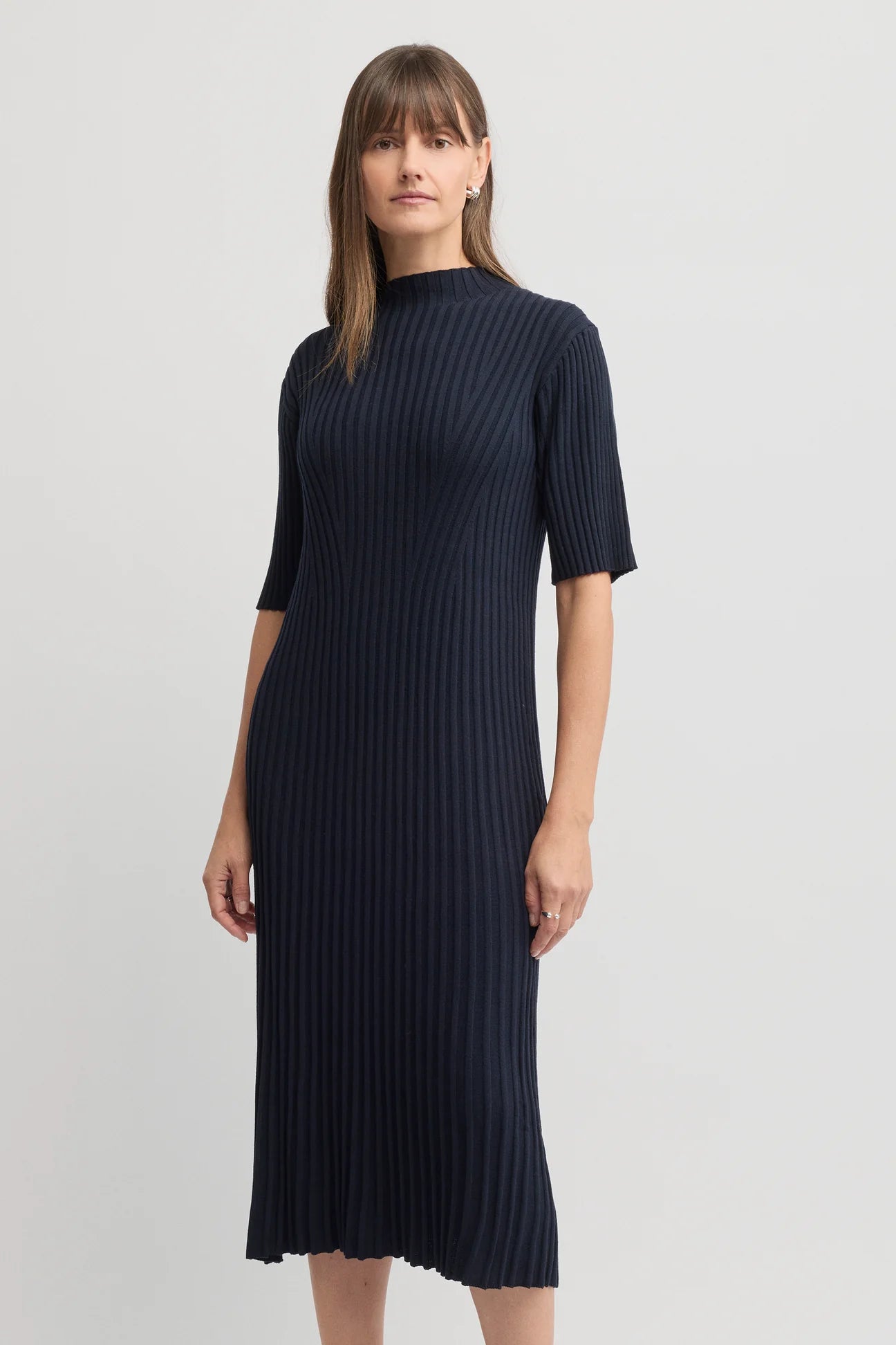 Yarra Trail, Oak knit dress navy 9669