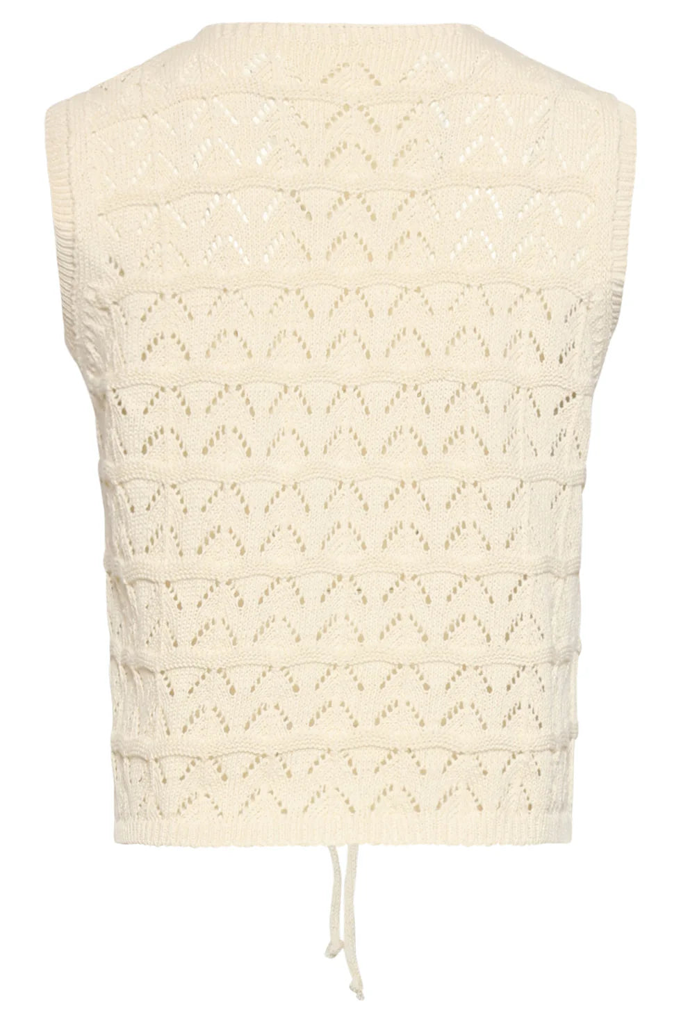 Smashed Lemon, KNITTED TOP WITH TRENDY LACE-UP CLOSURE | OFF WHITE 26207