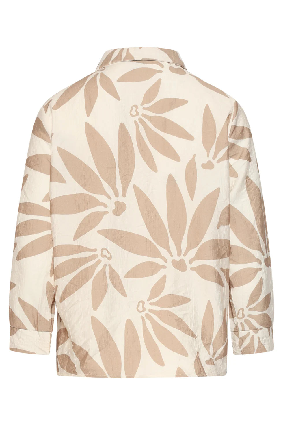 Smashed Lemon, V-NECK AND FLORAL PRINT TOP - BEIGE/WHITE | OFF WHITE - DARK SAND 26008