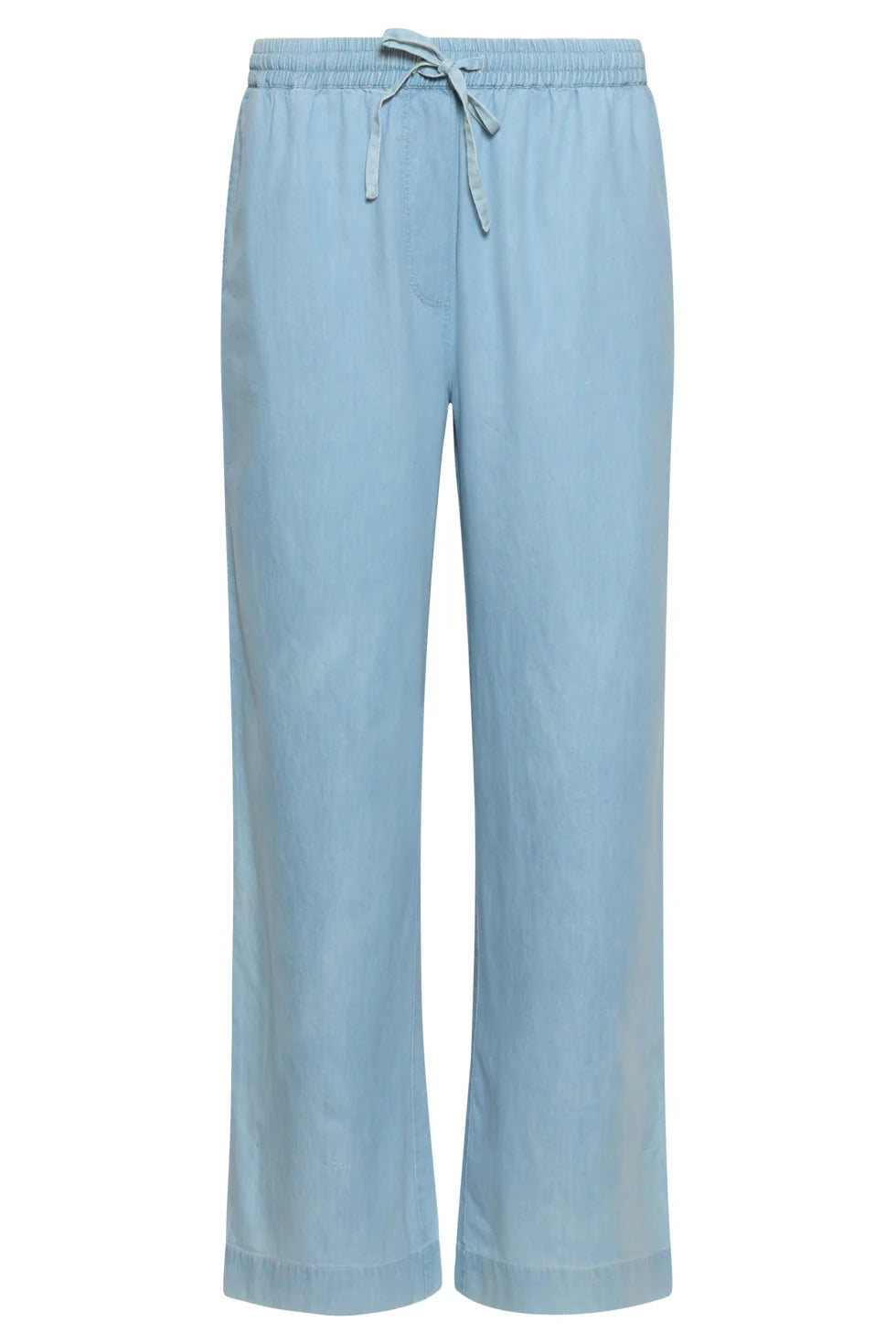 Smashed Lemon, LIGHT BLUE WIDE LEG TROUSERS WITH DRAWSTRING | DENIM 26183