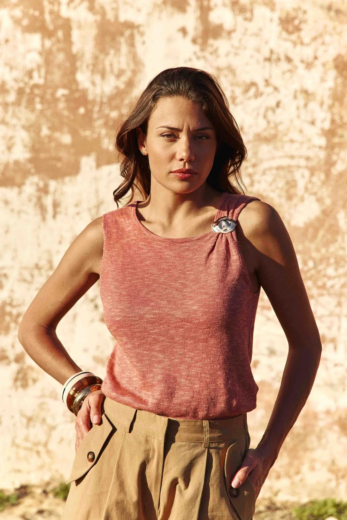 LPE, MINN knitted tank top Blush