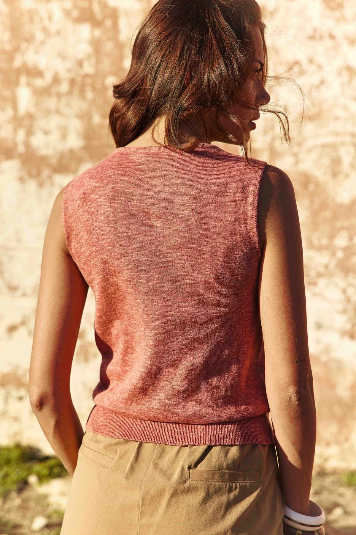 LPE, MINN knitted tank top Blush
