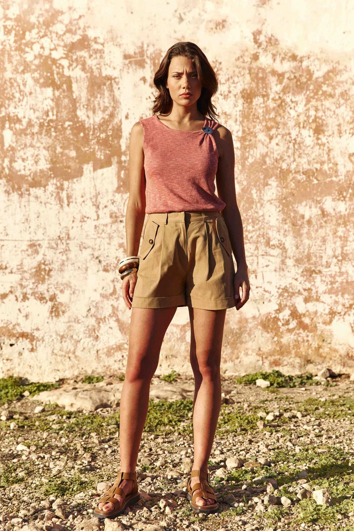 LPE, MINN knitted tank top Blush