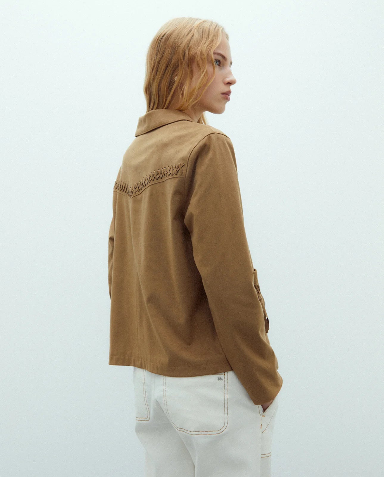 Andam, suede-effect jacket with fringe detailing. 265090
