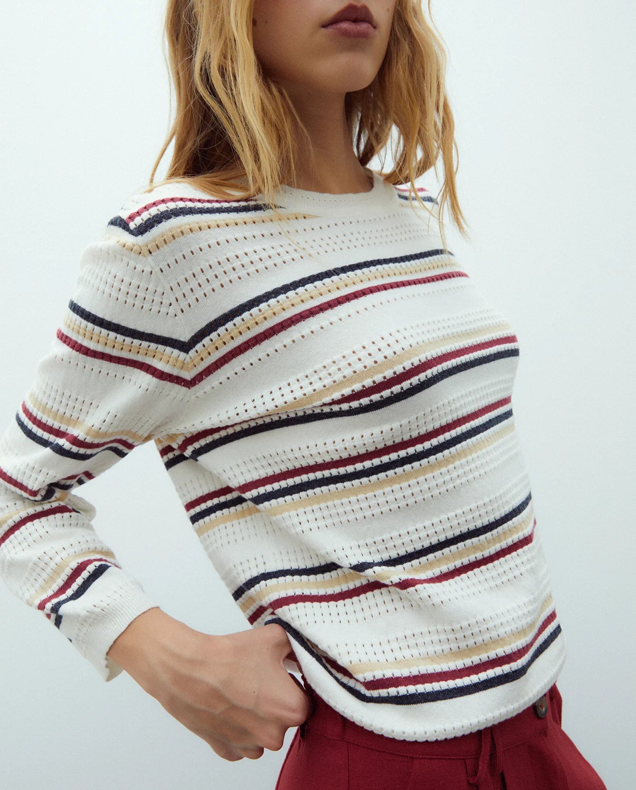 Andam, striped sweater with a crew neck. 266140