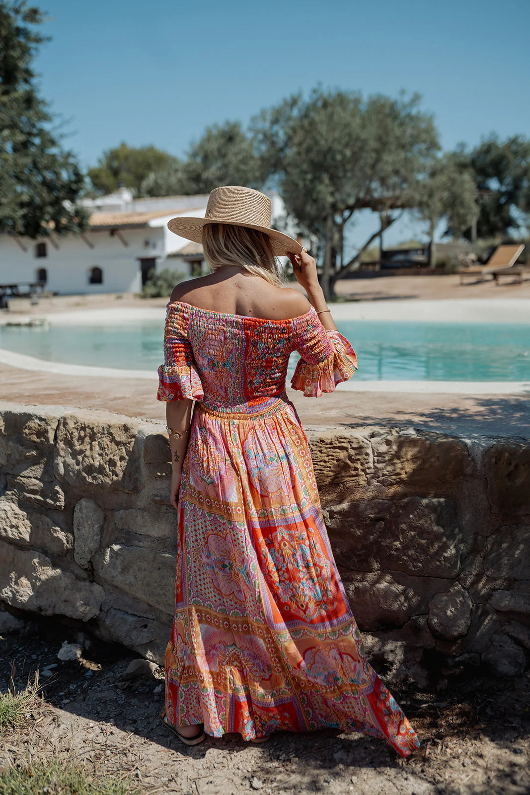 Piti Cuiti, Maui Orange Smocking Dress 336
