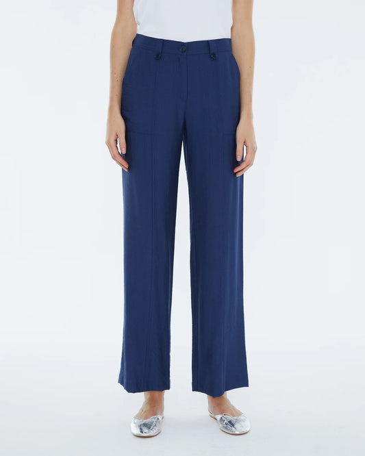 Andam, high-waisted wide-leg pants. BLUE
