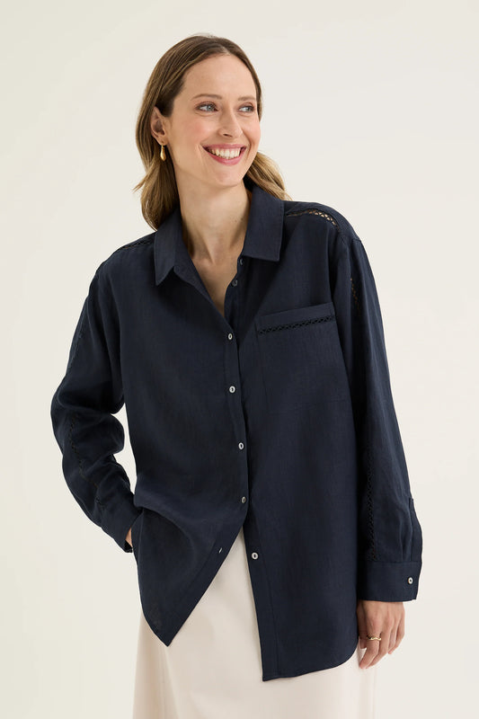 Yarra Trail, Tirari Shirt NAVY