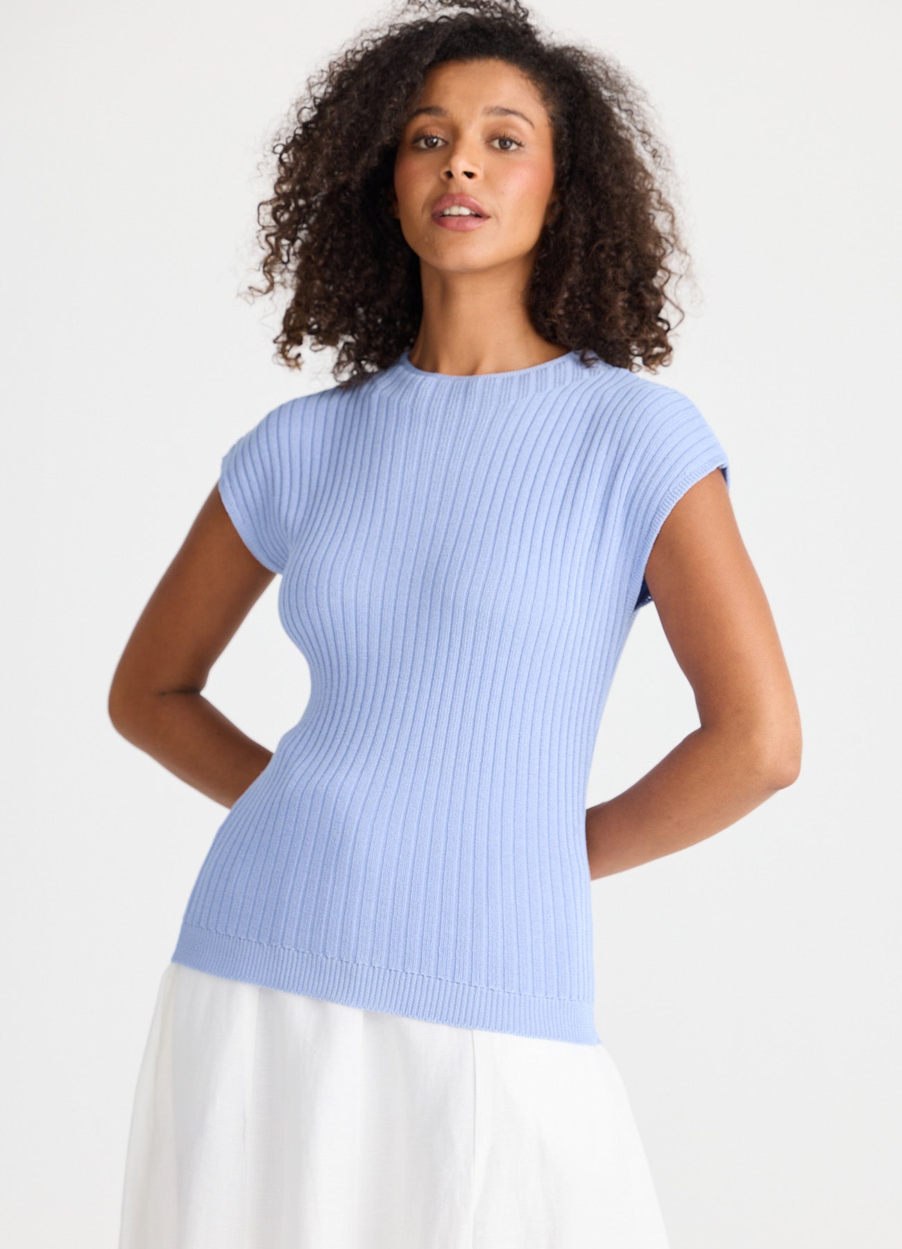 Shanty, Asha Knit Top Blue
