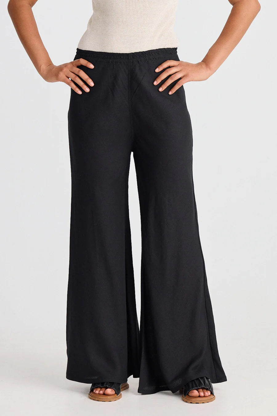 Shanty, Sicily Pant Black linen blend
