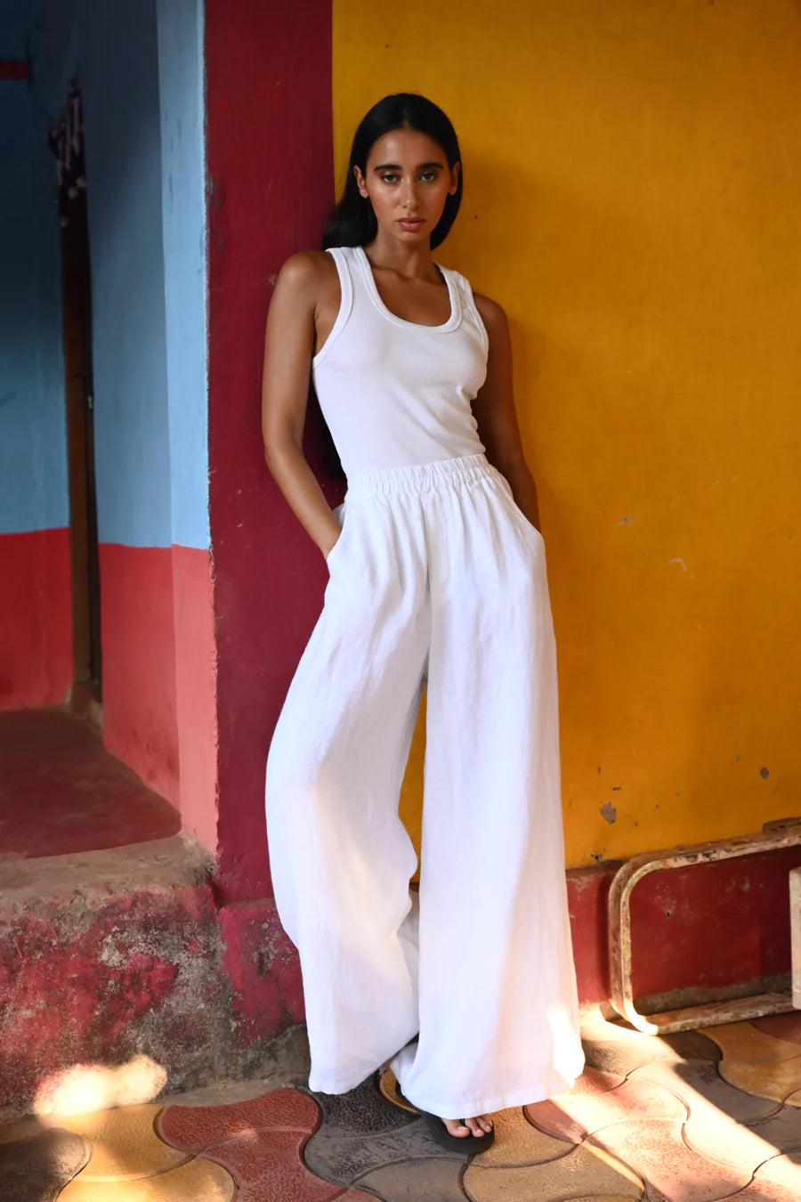 Shanty, Positano Pant White Linen